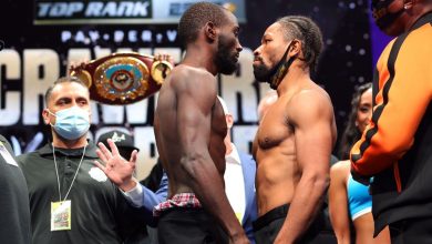 Terence Crawford, Shawn Porter gain weight ahead of WBO . welterweight title clash