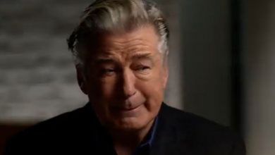 Alec Baldwin breaks down in tears as he takes part in his first interview since Halyna Hutchins was shot dead on a movie set. Pic: ABC