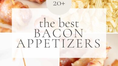 collage of bacon appetizers