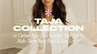 TAJA Collection of Custom Non-Toxic Candles, plus tips to help them burn better and longer