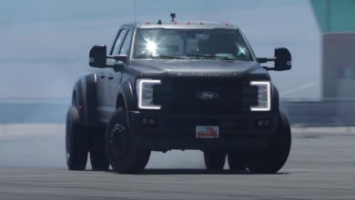 Watch Ken Block Drift His 4-ton Diesel 4-ton Ford F-450 Truck
