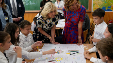 Jill Biden Meets With Ukrainian Refugee Children in Romania