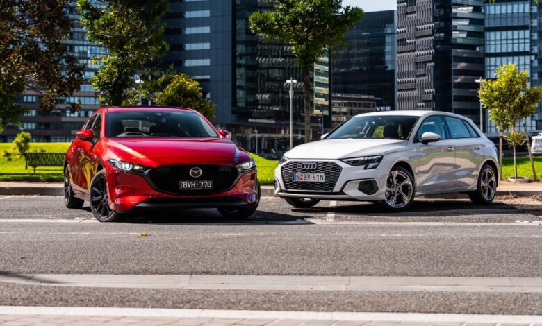 2022 Audi A3 v Mazda 3 comparison