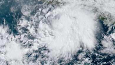 Tropical Cyclone Agatha headed for the Mexican coast