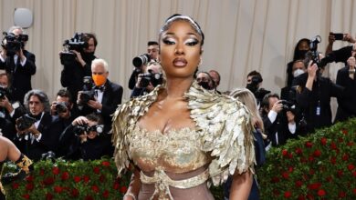 Megan Thee Stallion's Met Gala 2022 Dress With Gold Wings