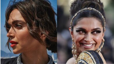 Deepika at Cannes 2022: Actor steals the show in sequin sari, black trousers
