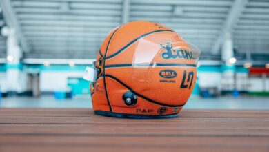 Lando Norris reveals basketball helmet for Miami GP, teases George Russell