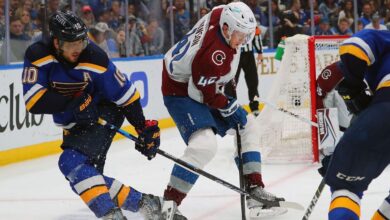 Colorado Avalanche defender Josh Manson plays goalkeeper, making 'biggest save of the game'