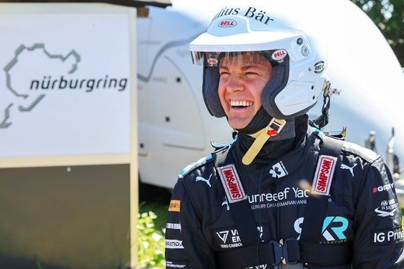 Nico Rosberg gets back on the wheel during an Extreme E . test run
