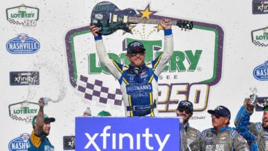 Justin Allgaier dominates in Nashville to win NASCAR Xfinity Series race
