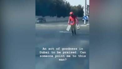 Watch: Dubai Crown Prince Shared Video Of A Food Delivery Agent Doing A Good Deed