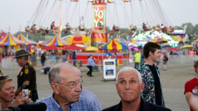 Trump's long shadow is keeping 2024 hope out of the Iowa State Fair — except Pence wears cowboy boots