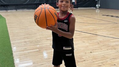 Tristan Thompson shows off Prince Son's basketball skills