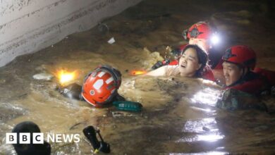 Seven people drowned in floods in a parking lot in South Korea