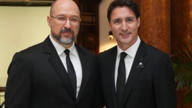 Justin Trudeau meets Ukraine’s prime minister in London, discusses Russia’s ‘atrocities’ - National
