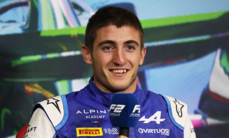 F2's Jack Doohan in combination for the 2023 Alpine seat