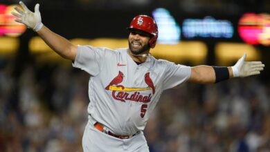 Albert Pujols of St.  Louis Cardinals join the 700 club with two sessions a day