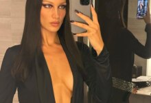 Bella Hadid followed that lingerie with another daring look