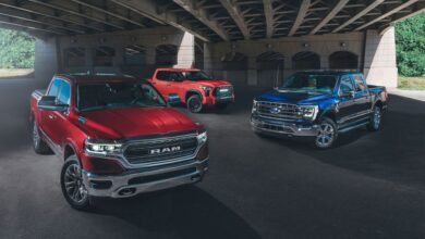 Picture of Ford F-150 compared to Ram 1500 and Toyota Tundra