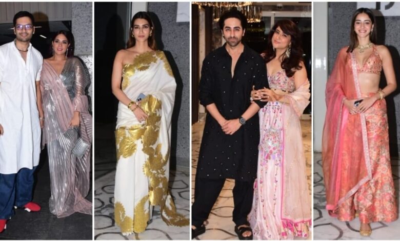 Richa Chadha-Ali Fazal, Ananya Panday, Kriti Sanon;  stars wear traditional costumes for Ayushmann Khurrana's Diwali party |  Fashion trends