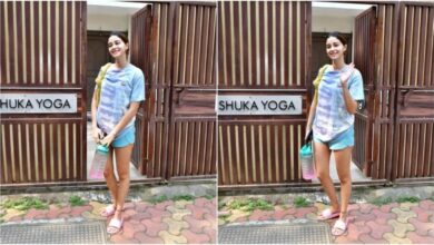 Ananya Panday starts training midweek in tie-dyed shirt, shorts |  Fashion trends