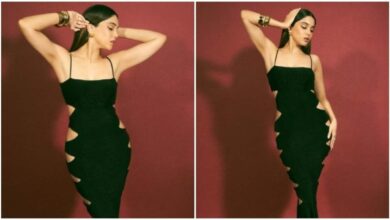 Sharvari Wagh sets date night fashion goals in a black cut-out dress