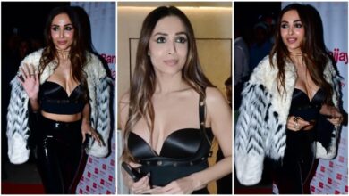 Malaika Arora caught the eye with a black corset, leather pants, and a jacket for a dinner date.  Fans call her 'hottest' |  Fashion trends
