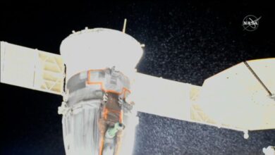 Soyuz spacecraft docked to ISS springs coolant leak