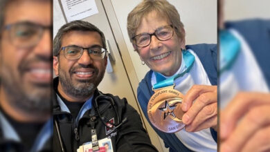 Patient received athlete's medal