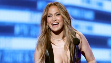 Jennifer Lopez Wears a Plunging Black David Koma Pantsuit
