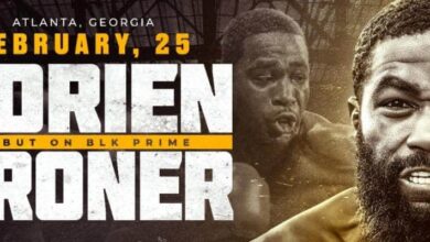 Image: Adrien Broner facing Hank Lundy on February 25th on BLK Prime