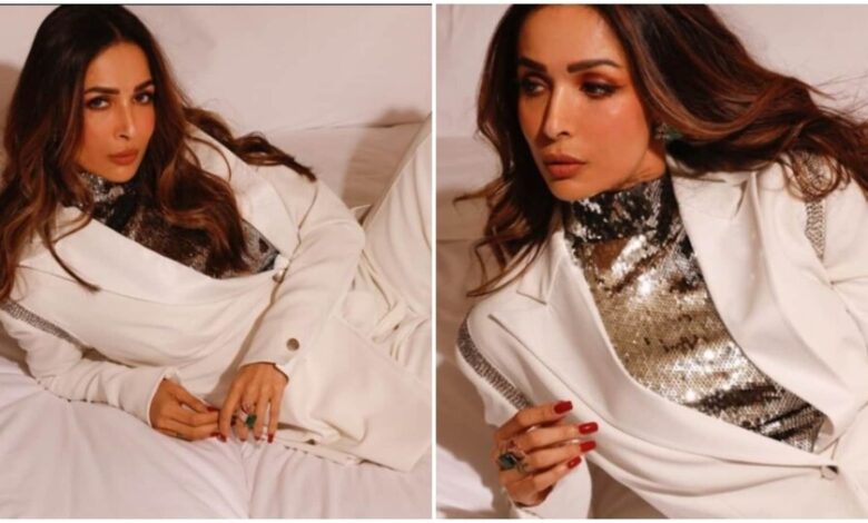 Malaika Arora is the final mistress in a white suit, with a twist of sequins |  Fashion trends