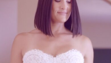Watch Nikki Bella try on her gorgeous wedding dress