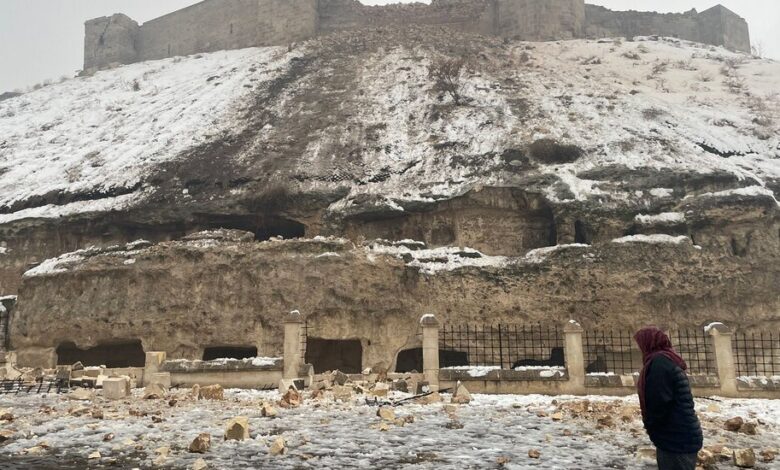 Parts of Ancient Gaziantep Castle Collapsed in the Earthquake in Turkey