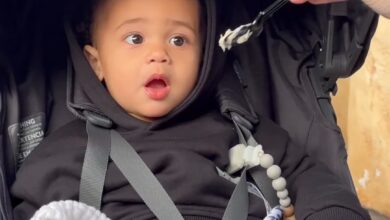 Watch Kylie Jenner's Son Aire Eat His "First Ice Cream" at Disneyland