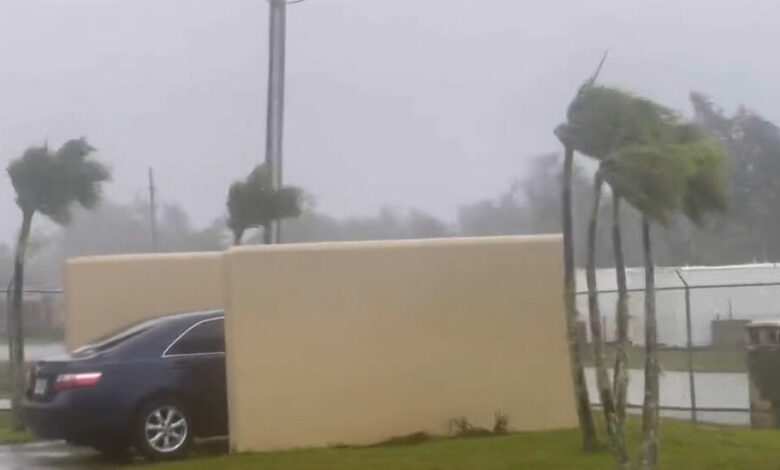 Typhoon Mawar Lashes Guam With High Winds, Knocking Out Power