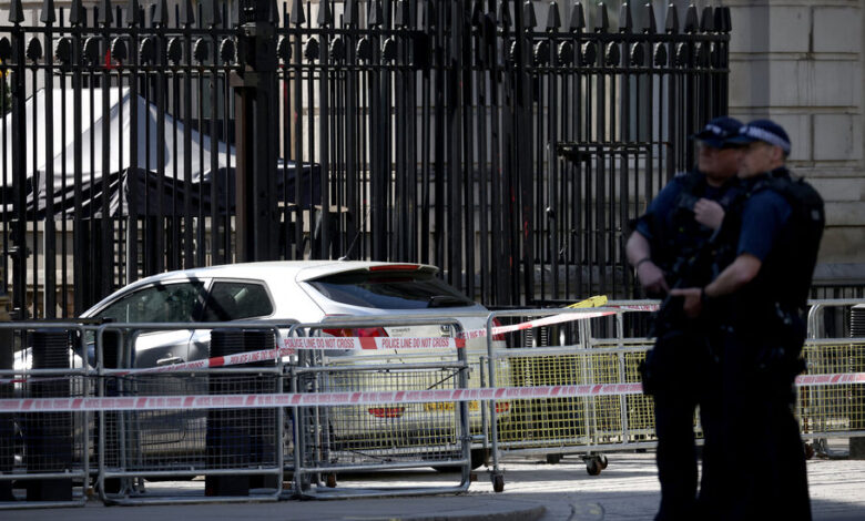 Police Investigate Car Crash Into Downing Street Gates