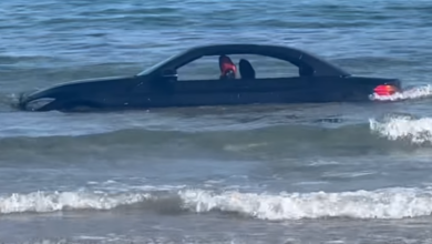 The Coast Guard told the owner of the floating BMW 'you can't park there sir!'