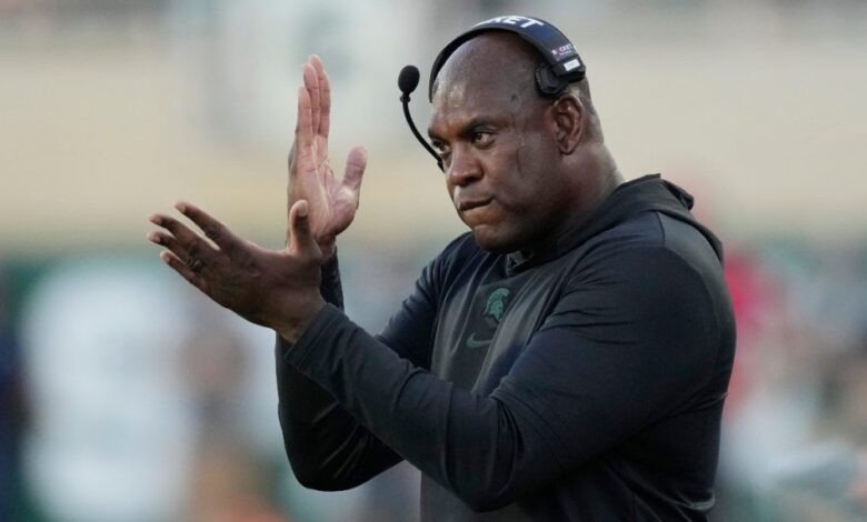 Michigan State tells suspended football coach Mel Tucker it plans to fire him